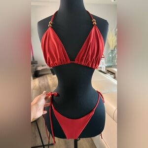 Fashion Nova Vibrant Red Bikini Set